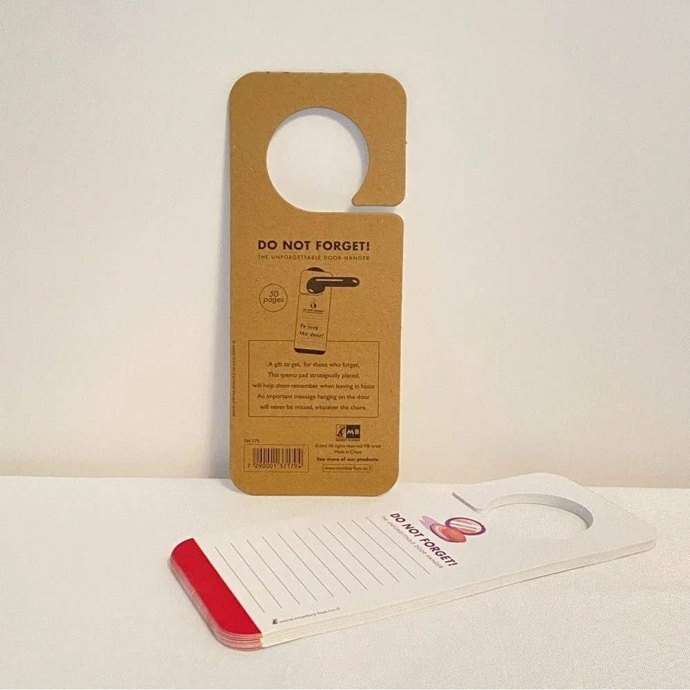 Day Of The Week List Pad/ Weekly Menu Planner/ Do Not Forget Door Hanger Pad